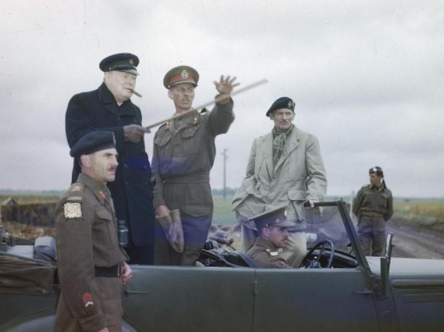 The Visit of the Prime Minister, Winston Churchill To Caen, Normandy, 22 July 1944